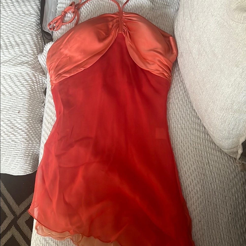 Elegant Peach and Orange Halter